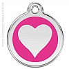 Red Dingo Hot Pink Heart Dog ID Tag